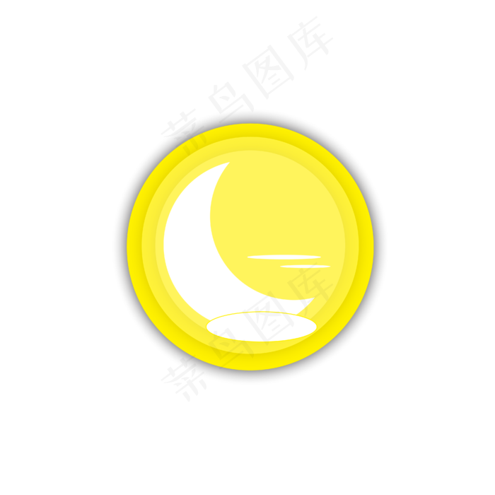 黄色简约中秋节月亮元素设计(3072X4107(DPI:300))ai矢量模版下载