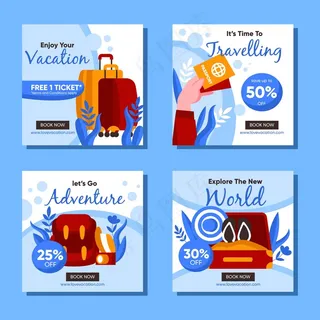 旅游销售社交媒体帖子集