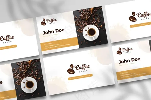 咖啡双面名片v