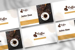 咖啡双面名片v