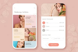 美容院预约应用界面