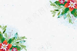 水彩画圣诞背景