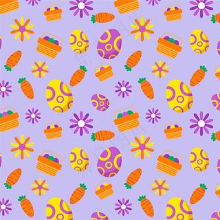 扁平复活节图案