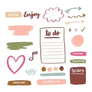 规划师剪贴簿元素集