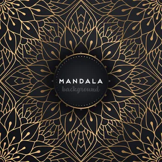 曼陀罗金色背景