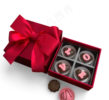 红色情人节巧克力礼品盒