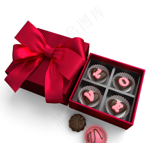 红色情人节巧克力礼品盒