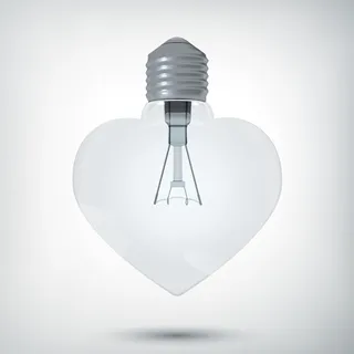 心 3d 灯泡