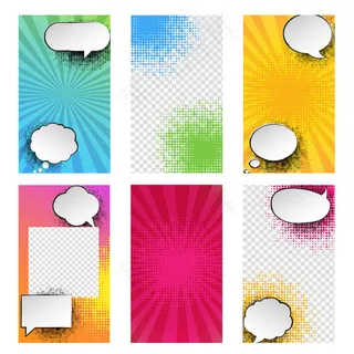 社交网络故事的复古模板白色背景