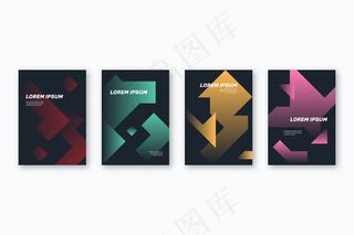 几何渐变形状覆盖