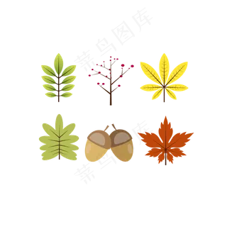 秋天相关元素小图标矢量图免费下