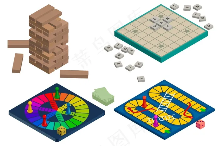 棋盘游戏系列eps,ai矢量模版下载