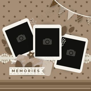 复古剪贴簿框架