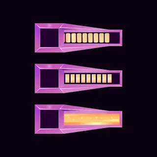 奇幻游戏吧，各种游戏ui元素的酒吧效果