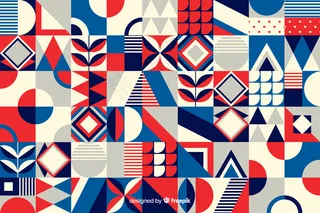 彩色几何形状马赛克背景