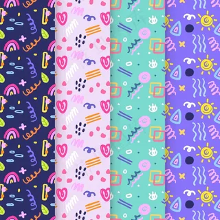 抽象手绘图案集