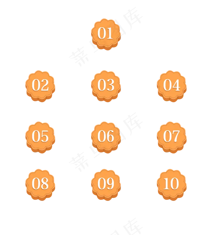 中秋节月饼新媒体数字序号(2000X2216(DPI:300))psd模版下载