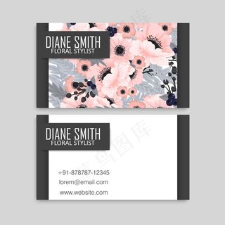 花朵名片粉色花朵