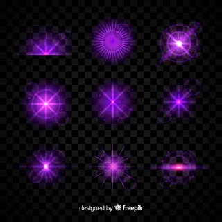 透明背景紫光效果集