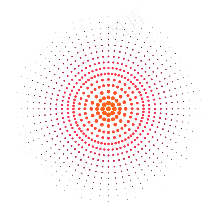 科技彩色密集渐变圆点元素(2000*2000px 300 dpi )ai矢量模版下载