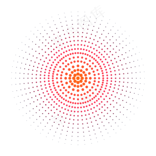 科技彩色密集渐变圆点元素