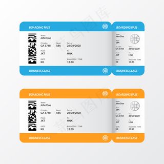 用于旅行、度假、度假的登机牌机票布局模板。