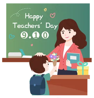 教师节快乐送花