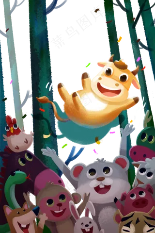 2021年春节喜庆牛年来了