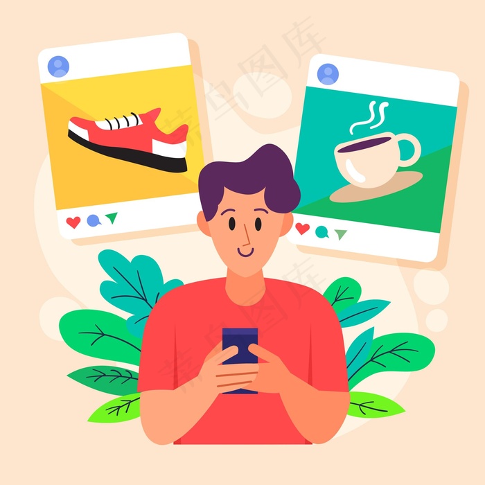 在社交媒体上分享内容的人