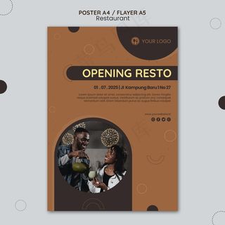 餐厅广告模板宣传单,DM传单