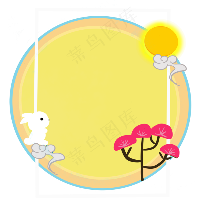 创意中秋边框(3000X3000(DPI:300))psd模版下载