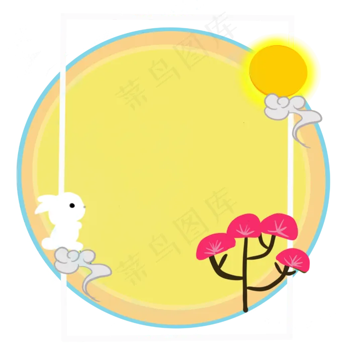 创意中秋边框(3000X3000(DPI:300))psd模版下载