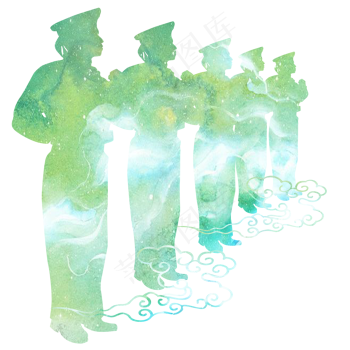 军运会军人剪影