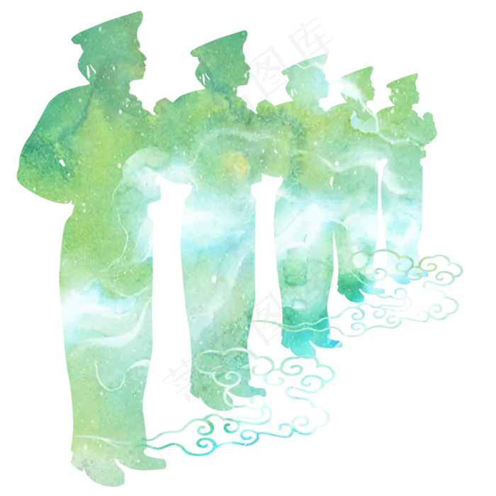 军运会军人剪影(3000X3000(DPI:300))psd模版下载
