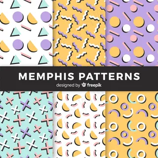 无缝孟菲斯图案包