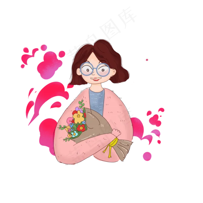 教师节鲜花礼物元素(2000X2000(DPI:150))psd模版下载