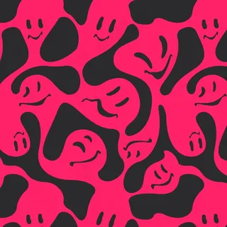 粉色合并扭曲图释模式模板