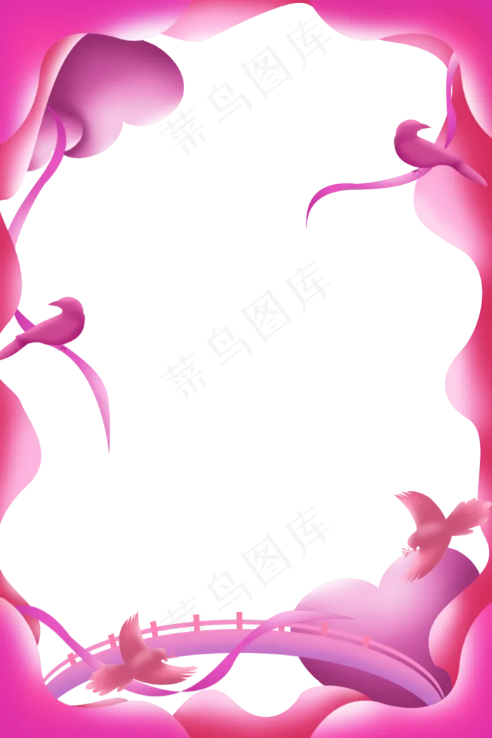 七夕情人节边框(1024X1536(DPI:300))psd模版下载