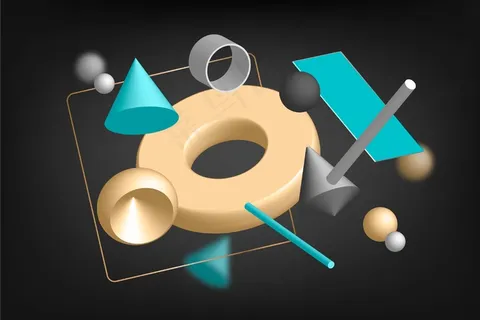 三维形状背景 三维形状背景