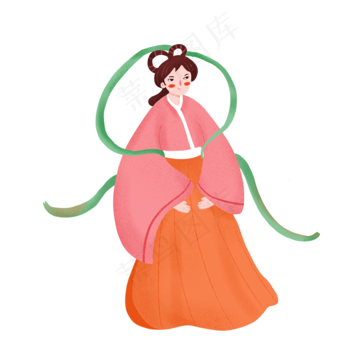 卡通中秋节嫦娥元素