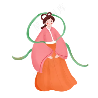 卡通中秋节嫦娥元素