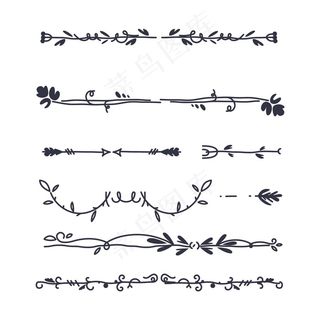 手绘装饰分隔器系列