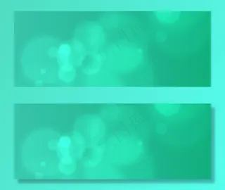 具有模糊效果的绿松石色散景横幅banner