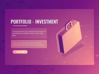 等距手提箱，证券投资与金融，抽象