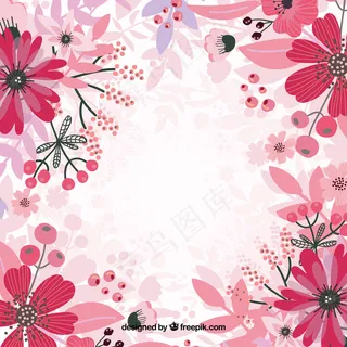 粉色花朵背景向量 粉色花朵背景向量