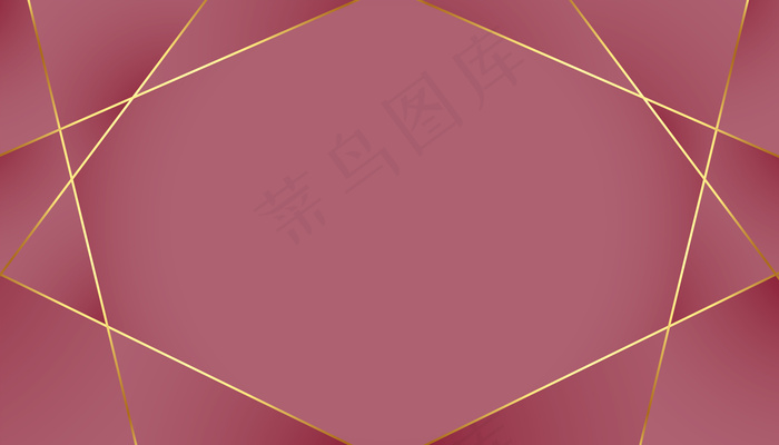 奢华皇家背景，金色低保利线