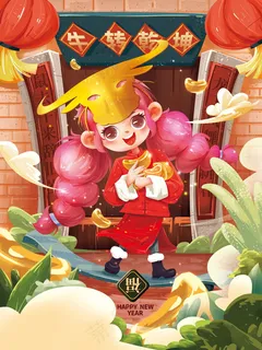 牛年插画 牛年海报 新春海报 牛年插画 牛年海报 新春海报