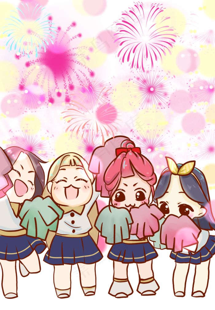 元旦跨年2021烟花派对热闹