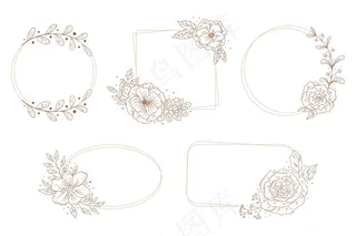 手绘花框系列