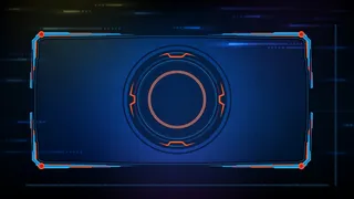 蓝色发光科技的抽象未来背景科幻框架hud ui